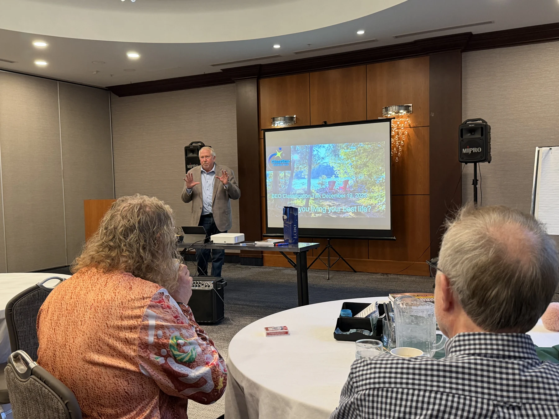 Leading from your own values — BEO event photograph