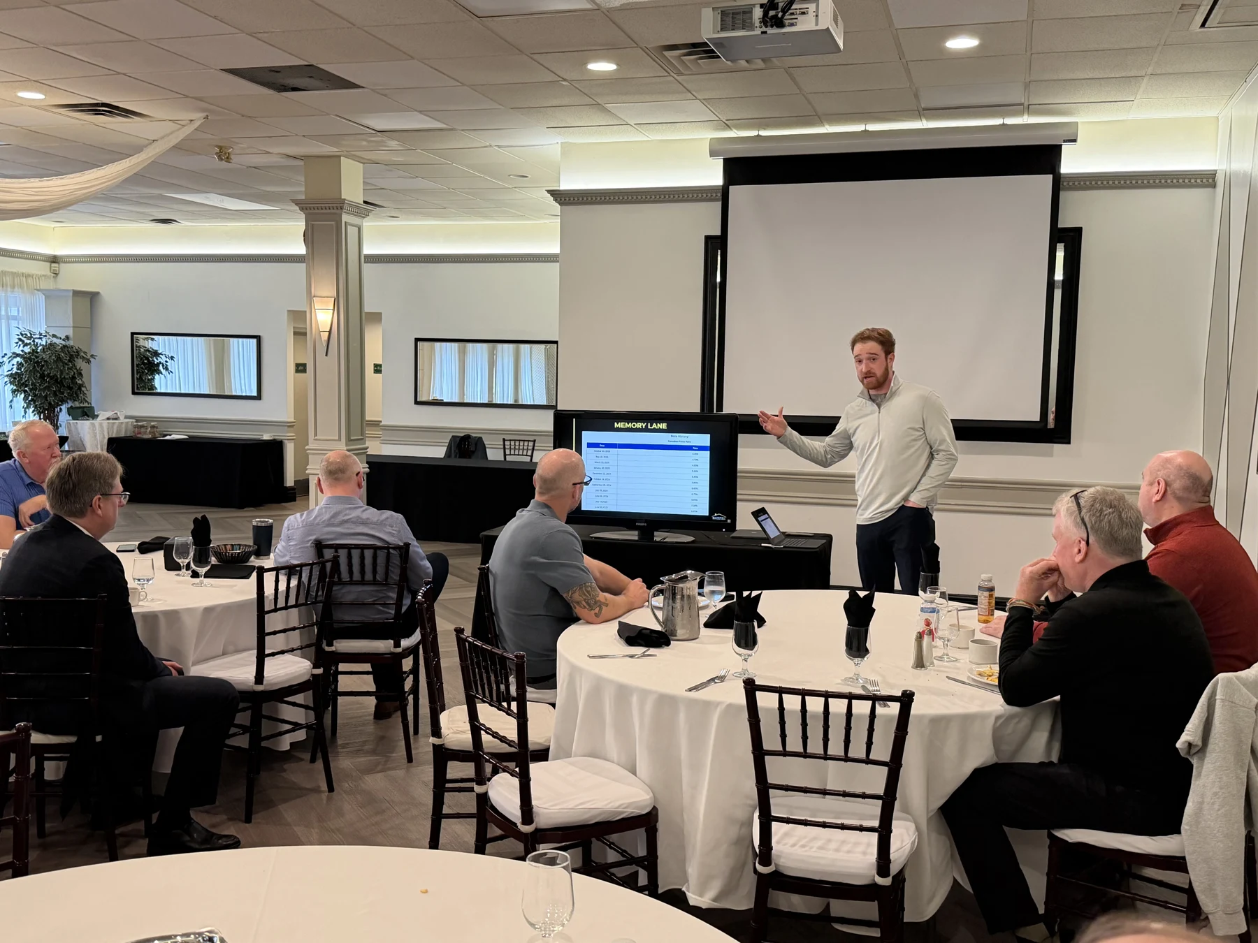 A mortgage conversation with Davis Carroll — BEO event photograph