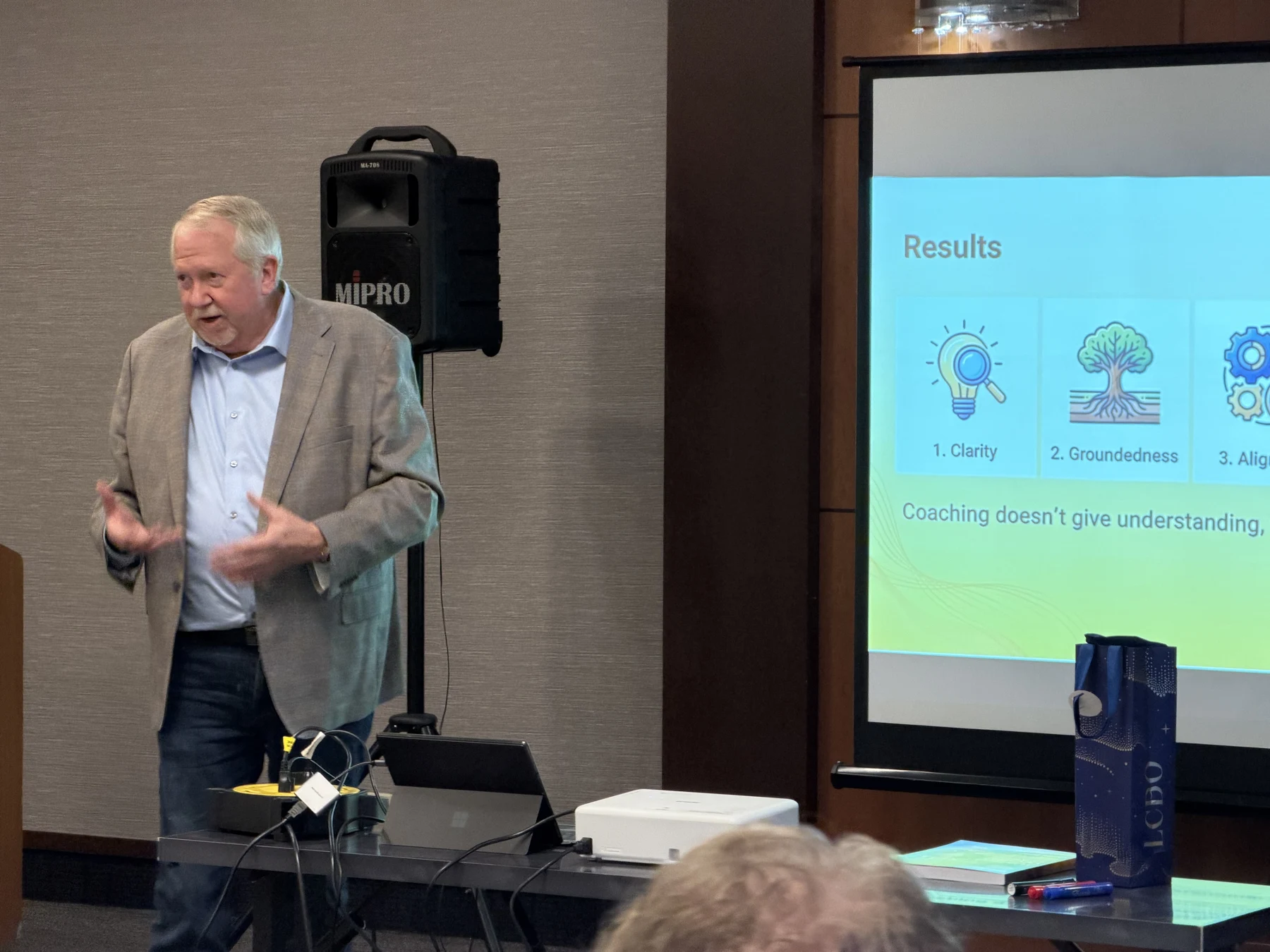 Leading from your own values — photograph from the BEO event gallery