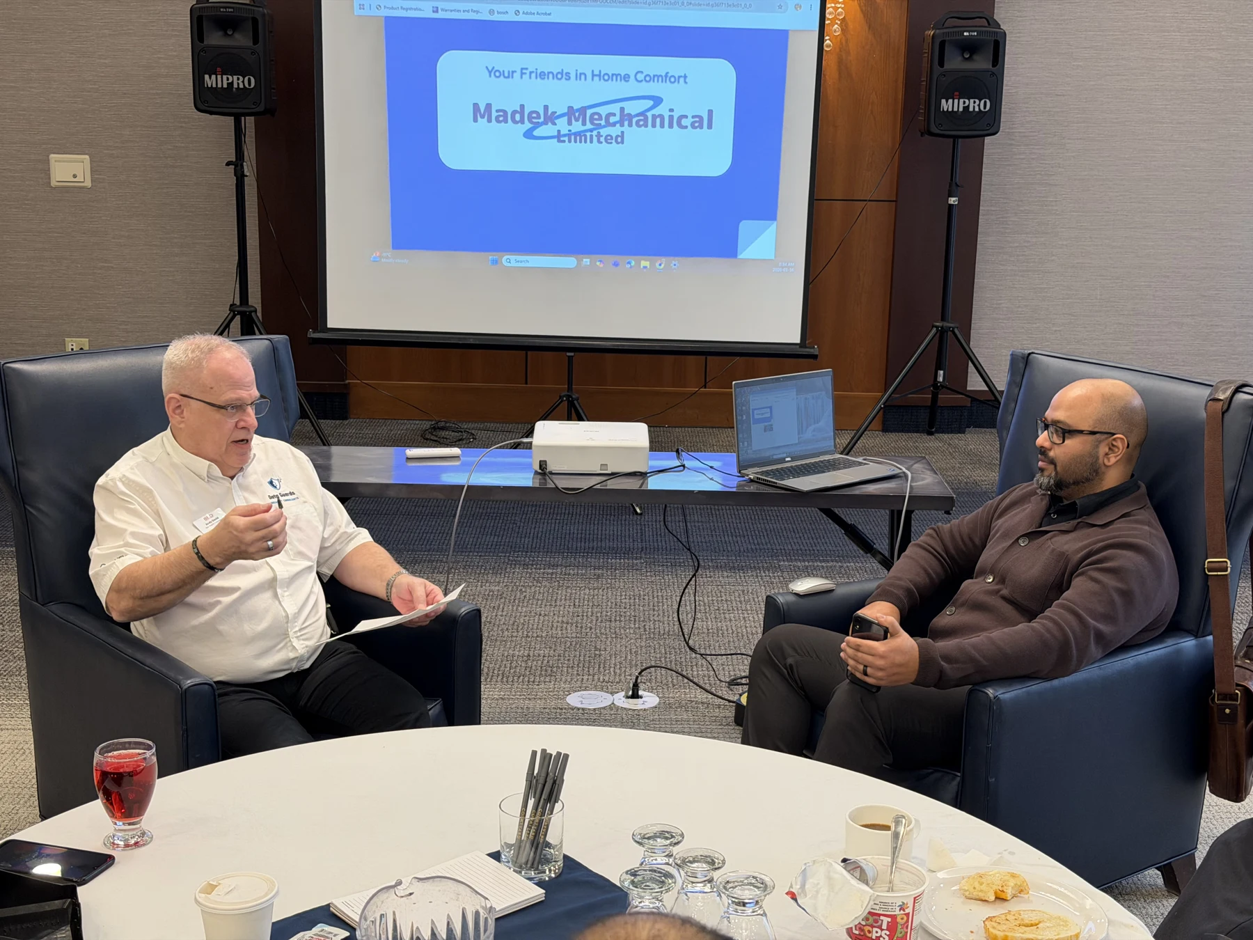 The people behind Madek Mechanical — BEO event photograph