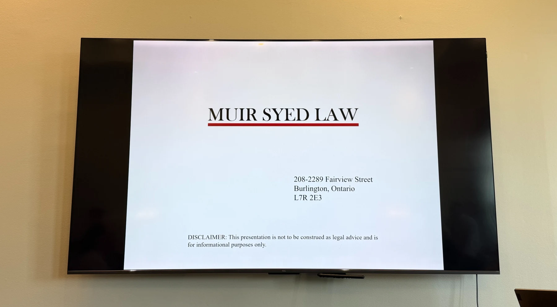 Planning ahead with Muir Syed Law — photograph from the BEO event gallery