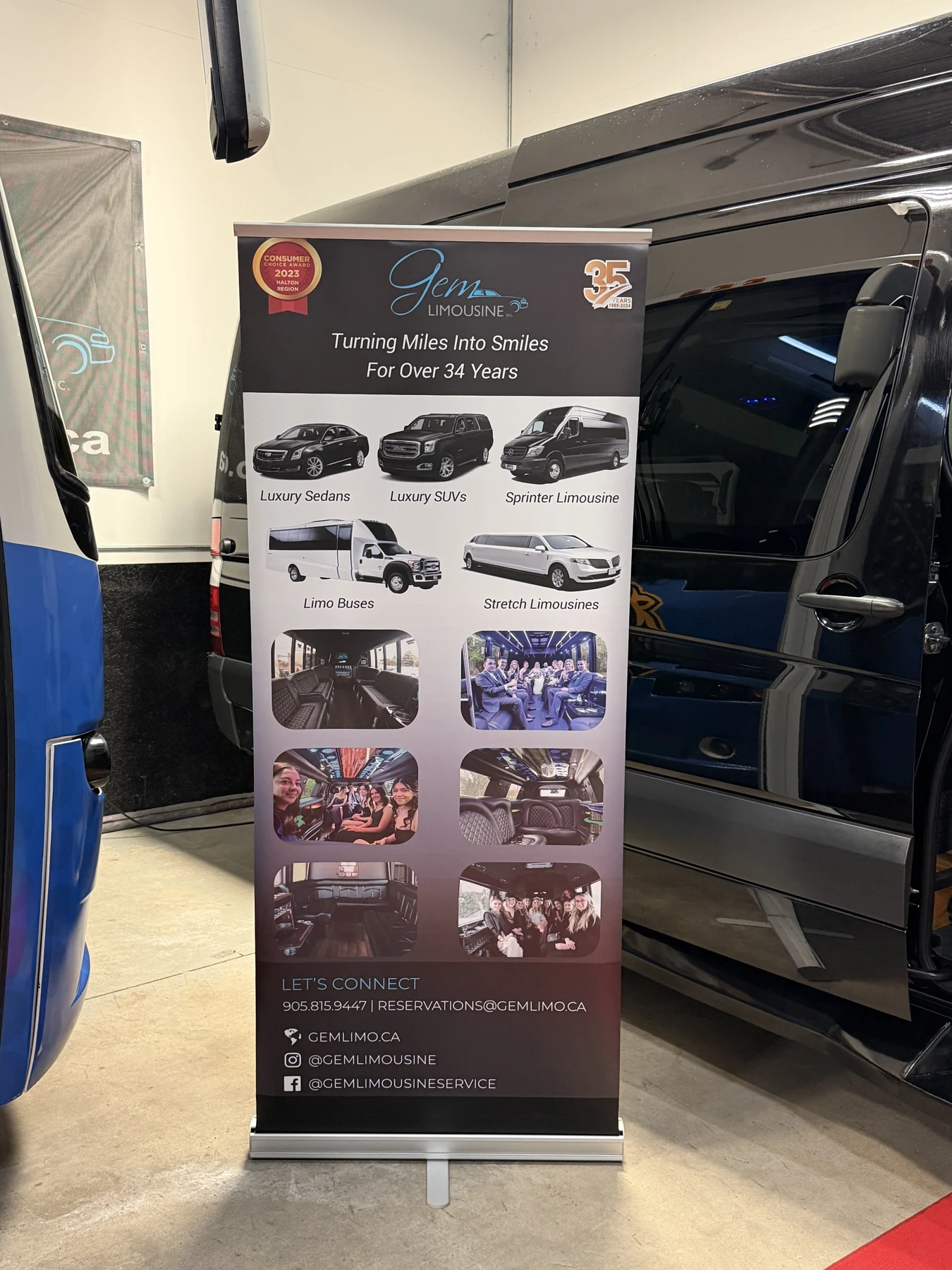 A visit with Gem Limousine — photograph from the BEO event gallery