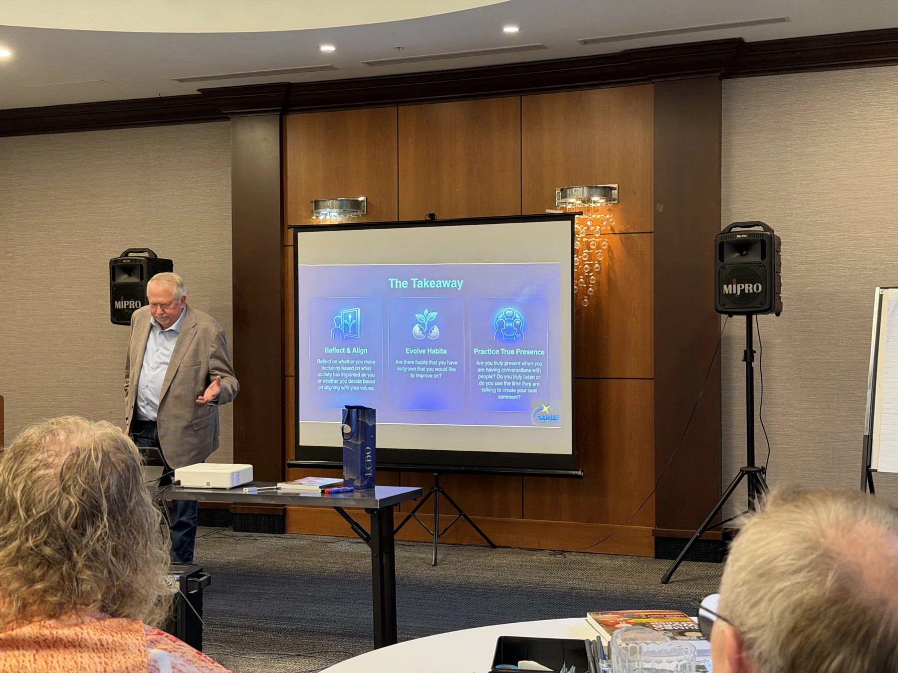 Leading from your own values — photograph from the BEO event gallery